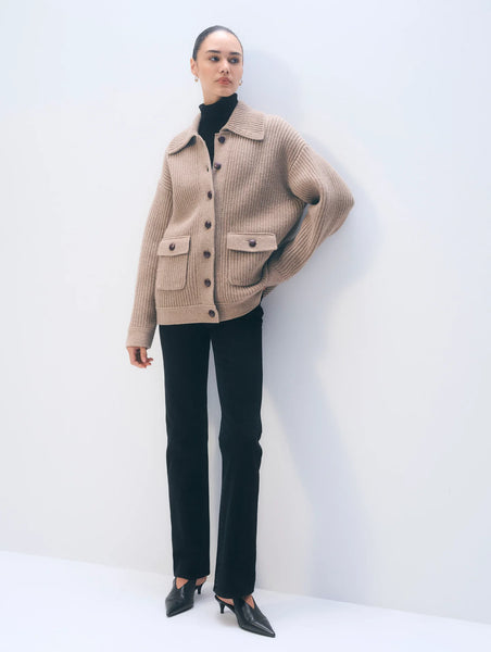 (PRE-ORDER) White + Warren Merino Fisherman Jacket