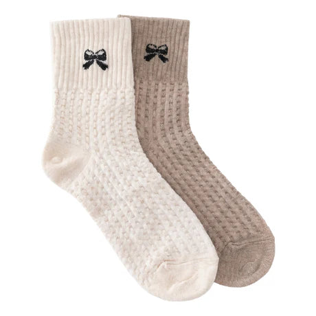LimLim Short Rib Bow Socks