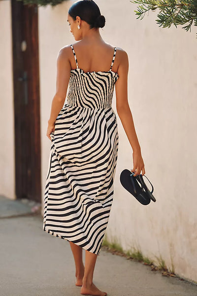 Nation LTD Sibelle Smocked Dress - Swirl Print