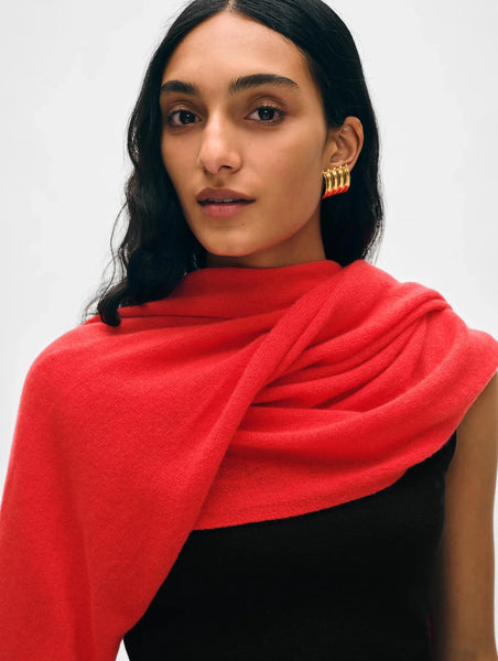 White + Warren Cashmere Travel Wrap- French Red