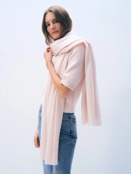 White + Warren Cashmere Travel Wrap- Sand Pink