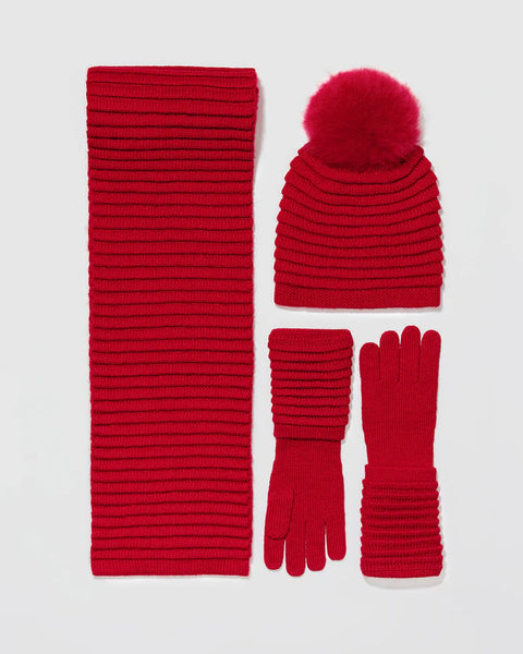 SENTALER Ribbed Gloves - Red