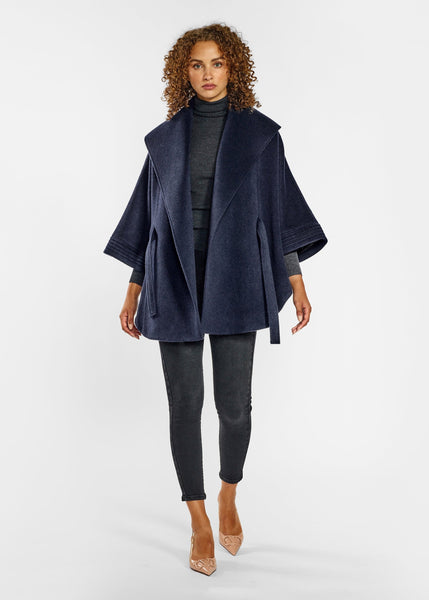 SENTALER Baby Alpaca Cape With Shawl Collar and Belt (PRE-ORDER)