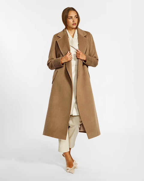 Pre-Order SENTALER Long Notched Collar- Dark Camel