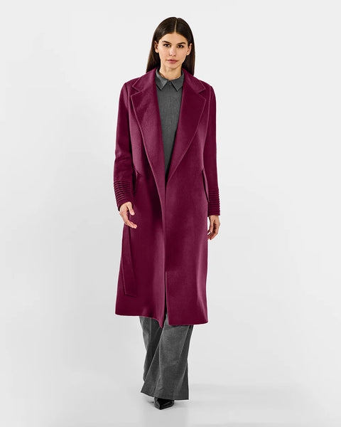 Pre-Order SENTALER Long Notched Collar- Plum Berry