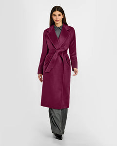 Pre-Order SENTALER Long Notched Collar- Plum Berry