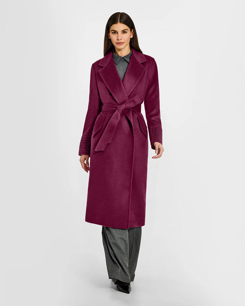 Pre-Order SENTALER Long Notched Collar- Plum Berry