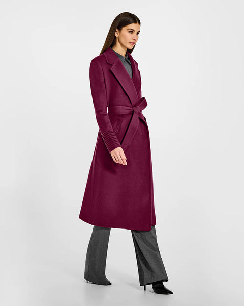 Pre-Order SENTALER Long Notched Collar- Plum Berry