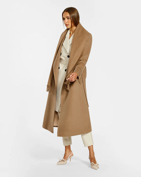 Pre-Order SENTALER Long Notched Collar- Dark Camel