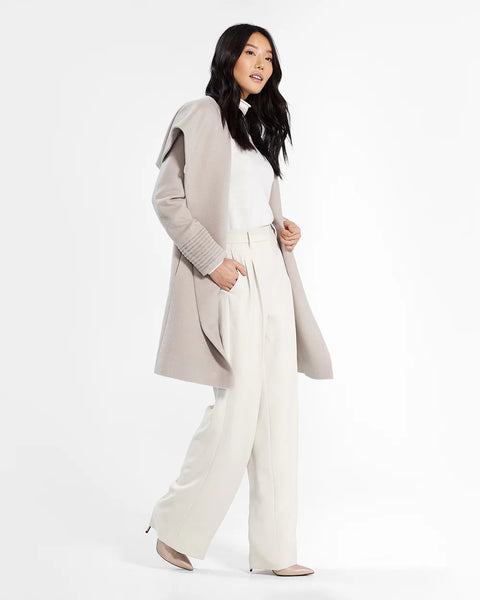 Pre-Order SENTALER Mid Length Hooded Coat- Bleeker Beige