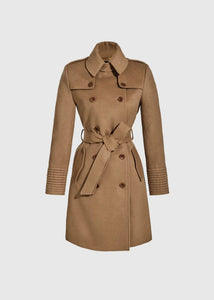 SENTALER Baby Alpaca Mid Length Trench Coat (PRE-ORDER)