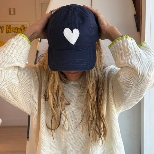 Kerri Rosenthal Baseball Hat Heart Patch