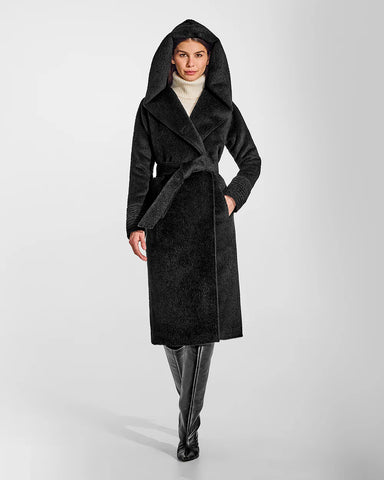 PRE-ORDER SENTALER Bouclé Alpaca Long Hooded Coat