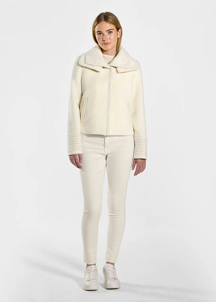SENTALER Boucle Alpaca Moto Jacket