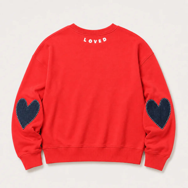 Kerri Rosenthal Ex-Boyfriend Patchwork Sweatshirt - Poppy Red