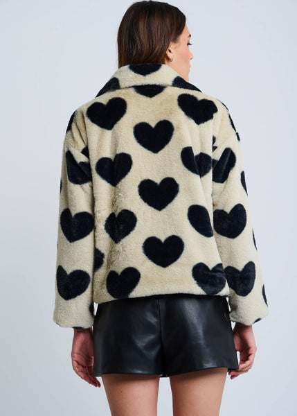 Lisa Todd Love Shag Coat - Cream/Black