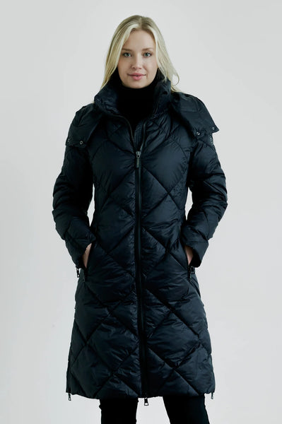 Eleven Elfs Saga Long Vegan Down Coat - Black