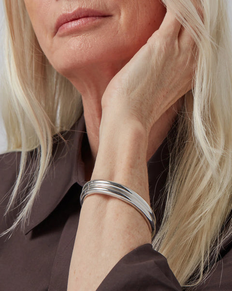 Jenny Bird Gia Bangle - Silver