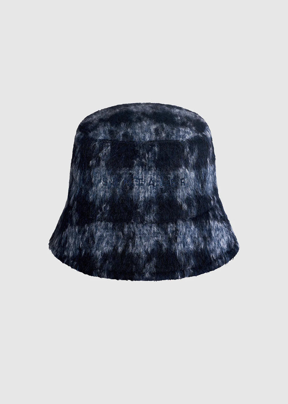 SENTALER BLUE HOUNDSTOOTH BUCKET HAT