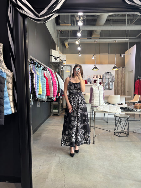 Paisley smocked maxi dress