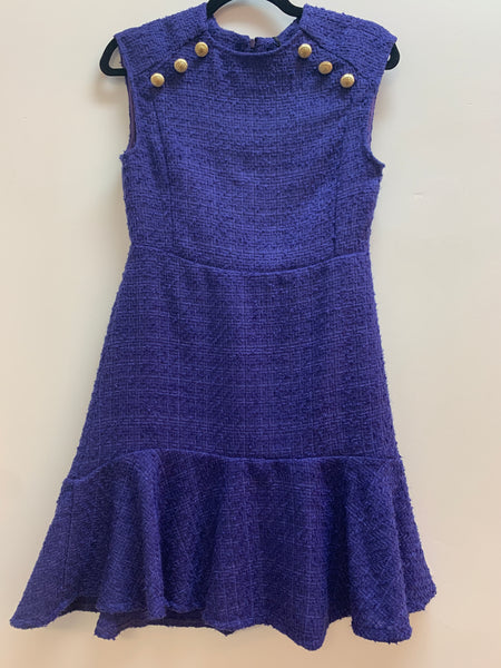 Violet Tweed Dress