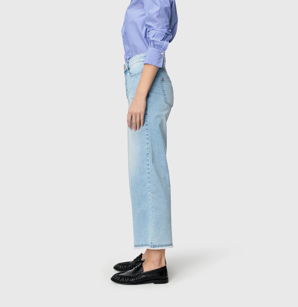 MAC Dream Wide Cropped Jeans - Light Azure Blue