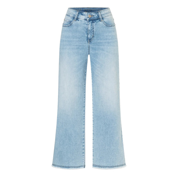 MAC Dream Wide Cropped Jeans - Light Azure Blue