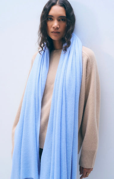 White + Warren Cashmere Travel Wrap- Blue Vapor