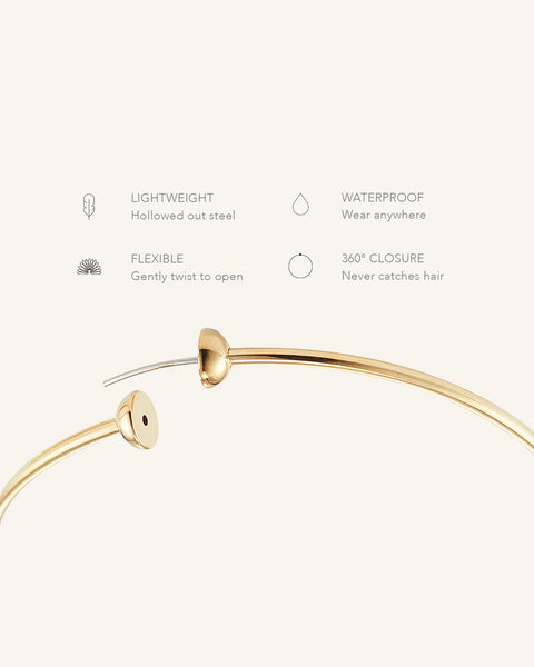 Jenny Bird Icon Hoops - Gold Medium