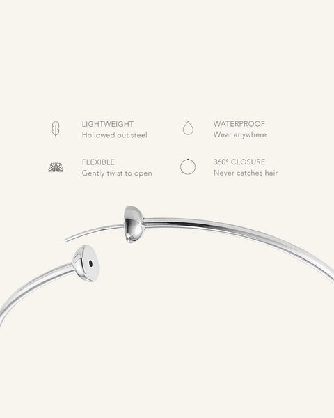 Jenny Bird Icon Hoops - Silver Medium