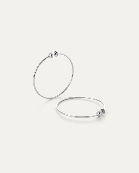 Jenny Bird Icon Hoops - Silver Medium