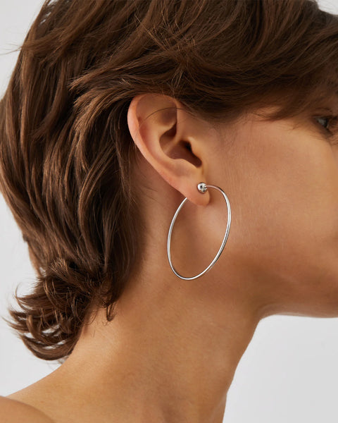 Jenny Bird Icon Hoops - Silver Medium