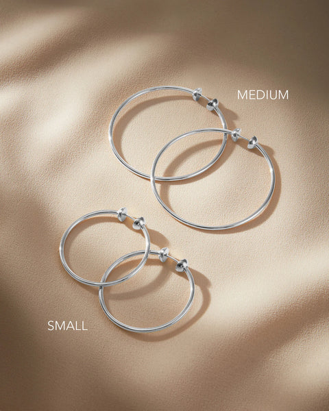Jenny Bird Icon Hoops - Silver Medium