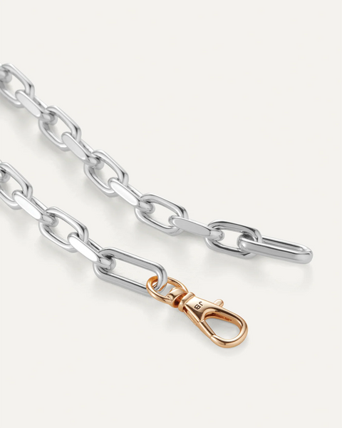 Jenny Bird Padlock Heart Pendant Necklace - Two-Tone