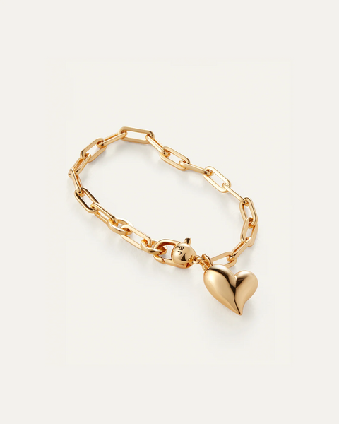 Jenny Bird Puffy Heart Bracelet - Gold