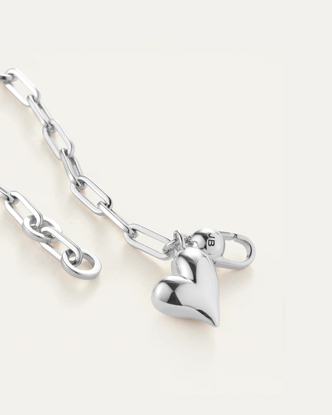 Jenny Bird Puffy Heart Bracelet - Silver