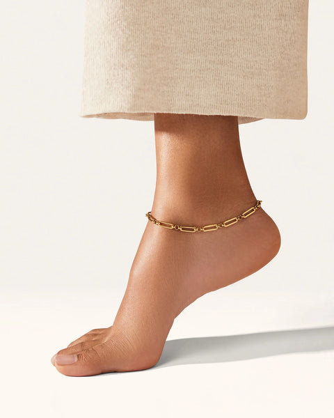 Jenny Bird Slim Mercer Anklet - Gold