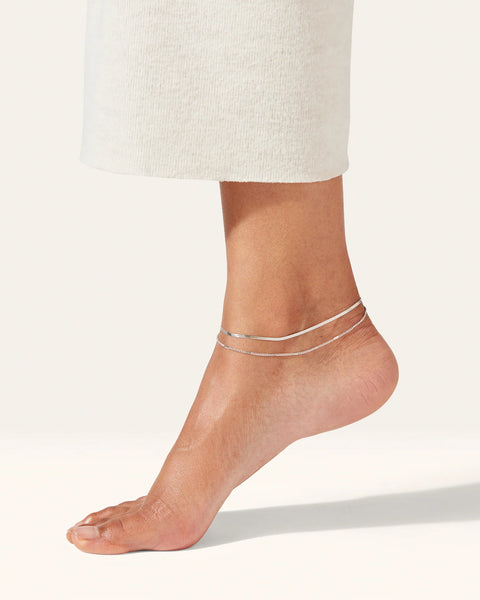 Jenny Bird Surfside Anklet - Silver