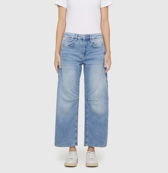MAC Ohio Barrel Jean - Light Blue Random Wash