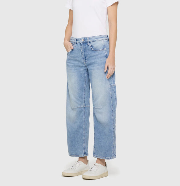 MAC Ohio Barrel Jean - Light Blue Random Wash