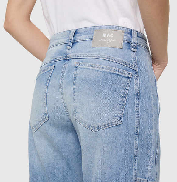MAC Ohio Barrel Jean - Light Blue Random Wash