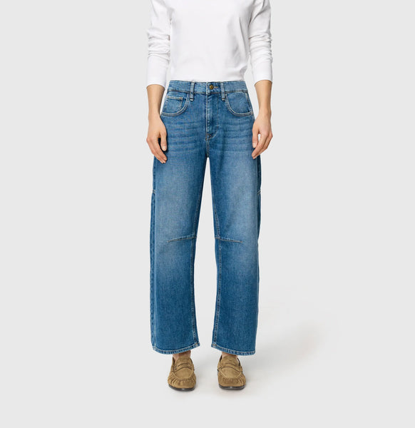 MAC Ohio Barrel Jean - Mid Blue Use Wash