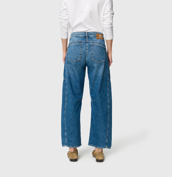 MAC Ohio Barrel Jean - Mid Blue Use Wash