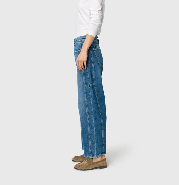 MAC Ohio Barrel Jean - Mid Blue Use Wash