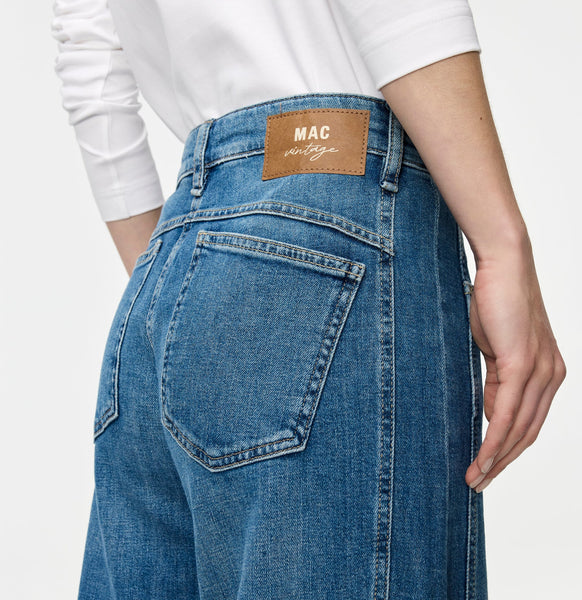MAC Ohio Barrel Jean - Mid Blue Use Wash