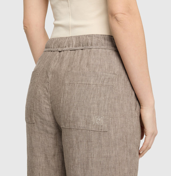 MAC Chiara Belted Linen Trouser