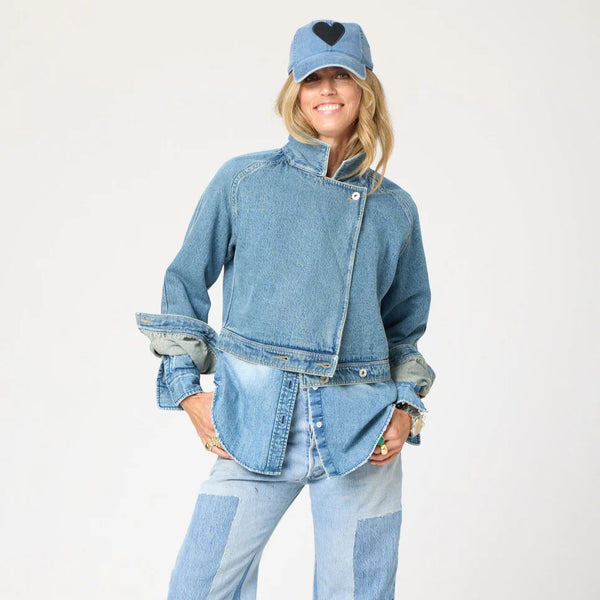 Kerri Rosenthal Baseball Hat Denim Imperfect Hat