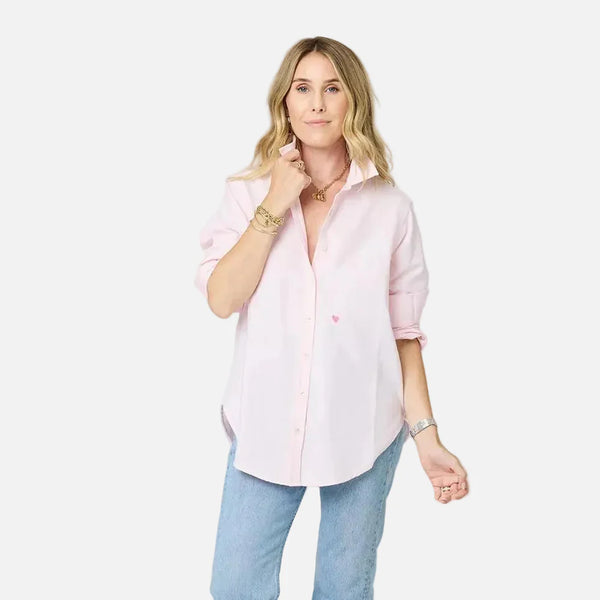 Kerri Rosenthal Mia Lightweight Oxford Shirt - Oxford Pink