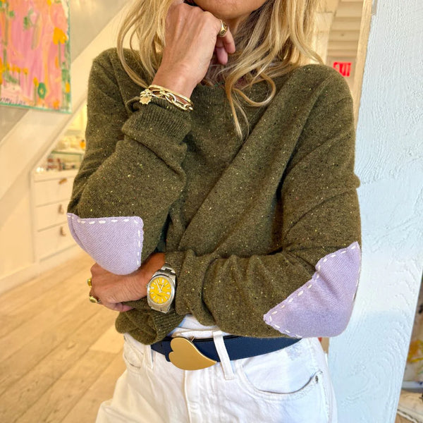 Kerri Rosenthal Patchwork Pullover - Army Green