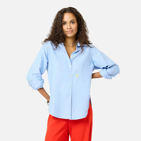 Kerri Rosenthal Mia Lightweight Oxford Shirt - Oxford Blue